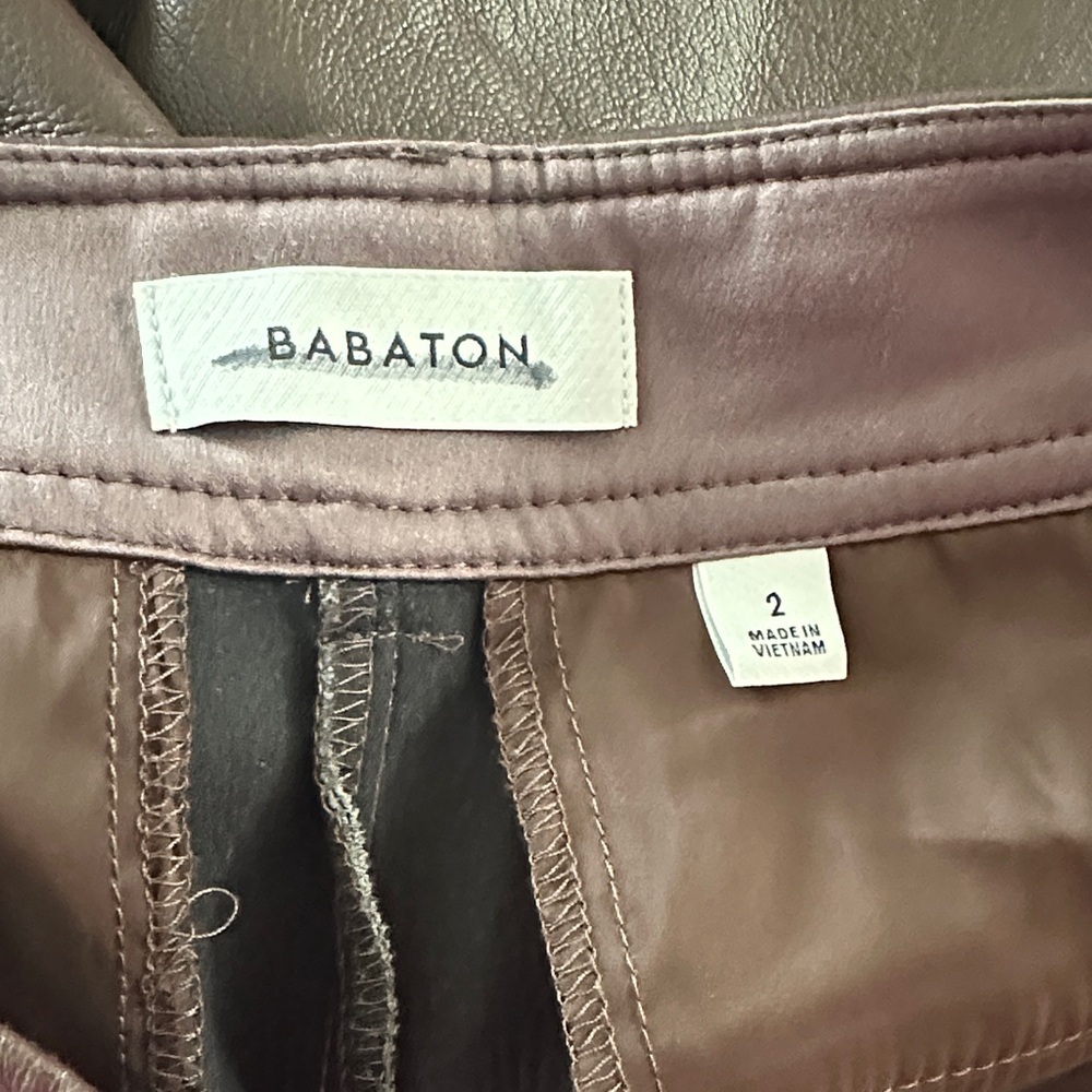 BABATON Program Vegan Leather Pant Size 2 - Picture 10 of 11
